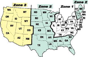 Zone Shipping Map Image