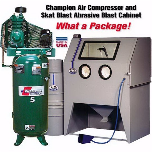 Champion Compressor and Abrasive Cabinet Package Specials