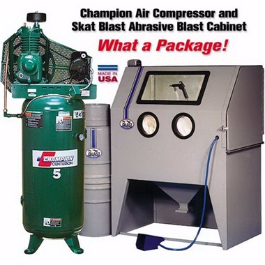 Champion Compressor and Abrasive Cabinet Package Specials