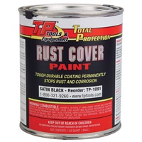 TP Tools® RUST COVER PAINT - Satin Black, Qt
