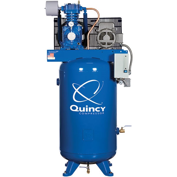 Quincy 7.5HP 2Stage Pressure Lube Air Compressor TP Tools & Equipment