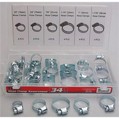 34-Pc Hose Clamp Assortment