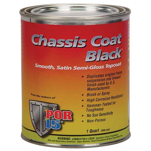 POR15® Chassis Coat Black™ Topcoat, Quart TP Tools & Equipment