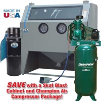 979 Abrasive Blast Cabinet & Champion® Compressor Package Special