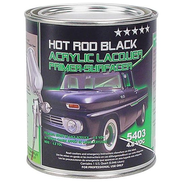 Hot Rod Black Acrylic Lacquer Primer Surfacer TP Tools & Equipment