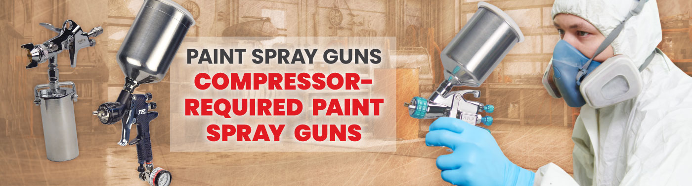 Shop the Compressor-Required Paint Spray Guns department curated for the car enthusiast, vintage restorer, classic car and truck collector, or serious DIYer.