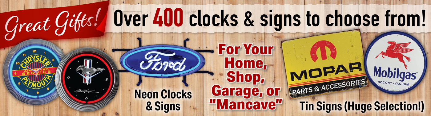 Promotional banner image: Shop TP Tools Clocks and Signs - Great Gifts!