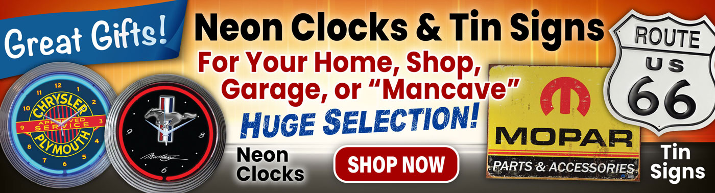 Promo image for Shop TP Tools Neon Clocks and Tin Signs
