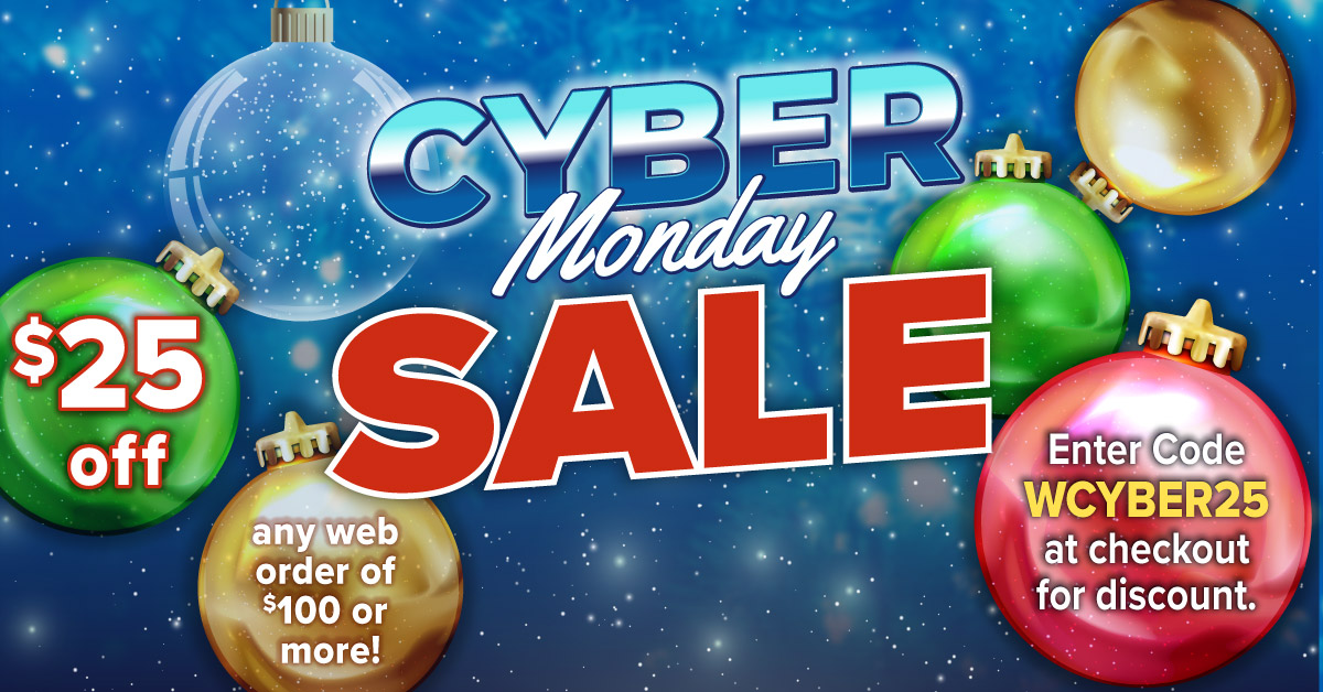 promo image for the TP Tools Cyber Monday Sale. Sale ends Dec 2. Enter promo code WCYBER25 at checkout.