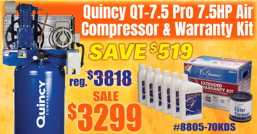 Quincy 7.5HP Compressor Sale Going on Now - Save $519