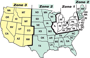 Zone Shipping Map Image