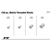 Performance Tool® 120-Pc Replacement Zinc-Plated Steel Rivet Nuts - Metric