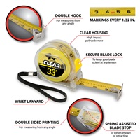 Performance Tool® 33 ft x 1" Clear Tape Measure