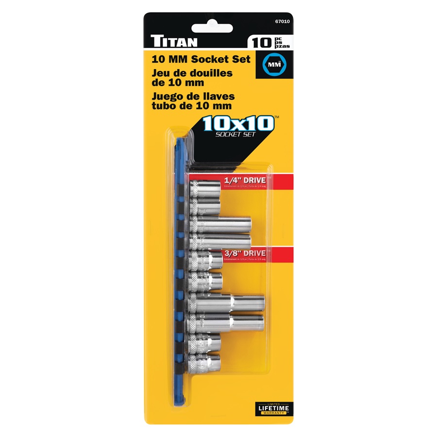 Titan™ 10-Pc 10 mm Socket Set - TP Tools & Equipment