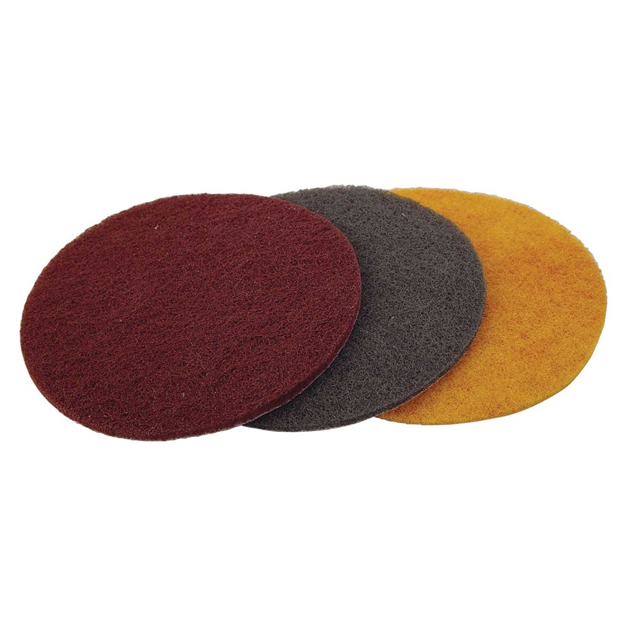 TP Tools® 6" Dia Hook & Loop Scuff Pads