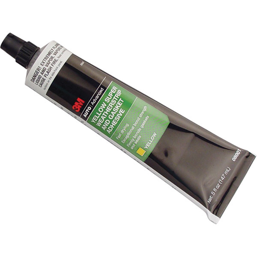 thumbnail image 2 of 3M 08001 Yellow Super Weatherstrip Adhesive Tube – 5 Oz. – Strong Bond For Car Doors & Windows 2 of 2