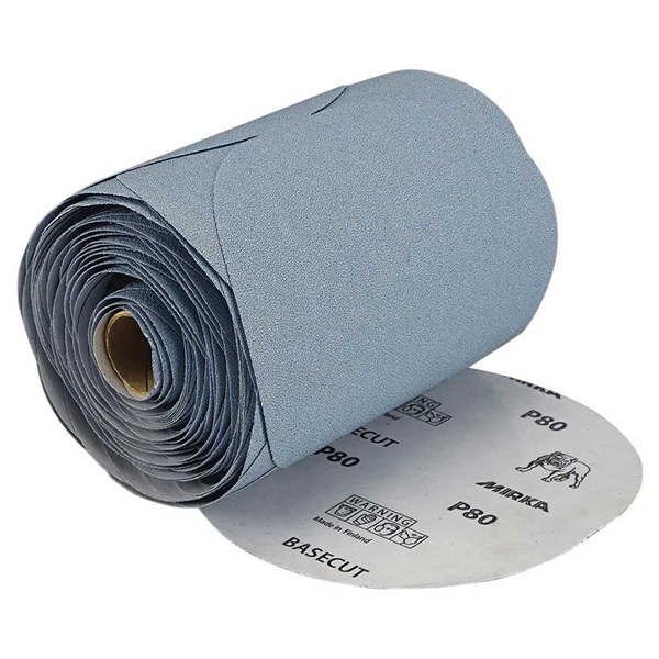 Mirka BaseCut 6" Diameter Adhesive-Back Sandpaper