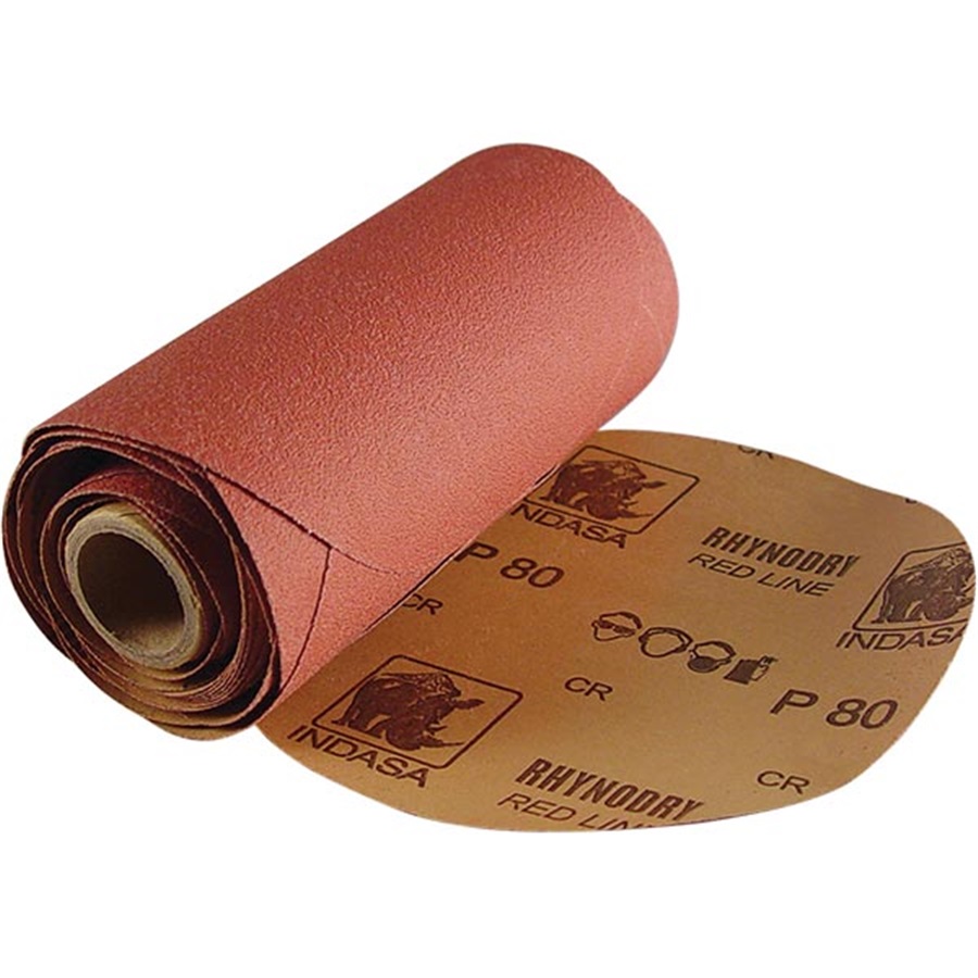 Indasa 6" Dia Adhesive-Back Sandpaper - 25 Link-Roll Pks