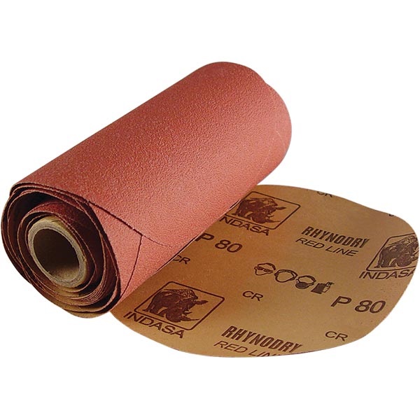 Indasa 6" Dia Adhesive-Back Sandpaper - 25 Link-Roll Pks