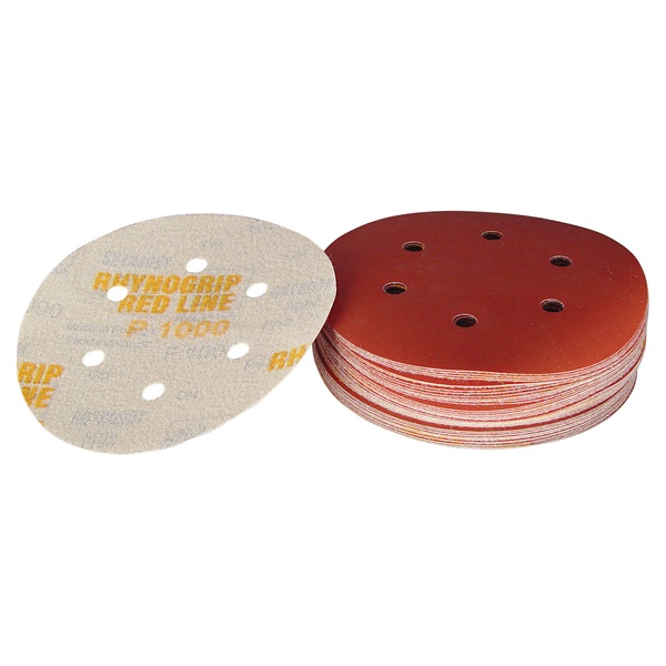 Indasa 6" Diameter, 6-Hole Wet/Dry Hook & Loop Sandpaper