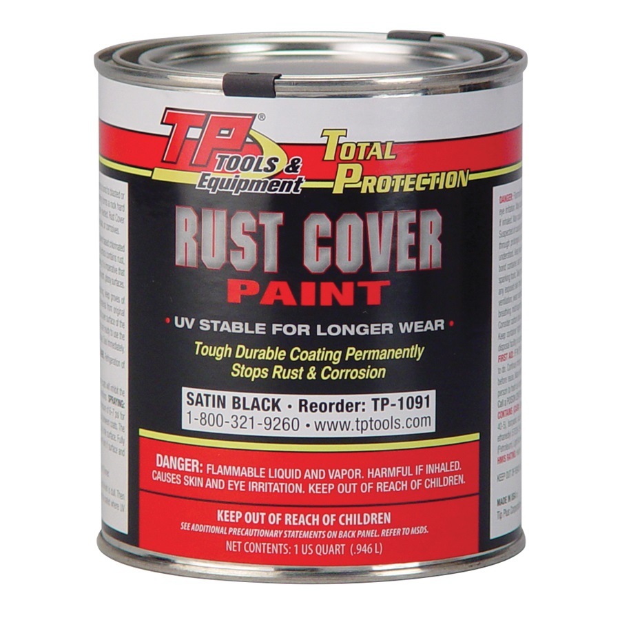 TP Tools® RUST COVER PAINT - Satin Black, Qt