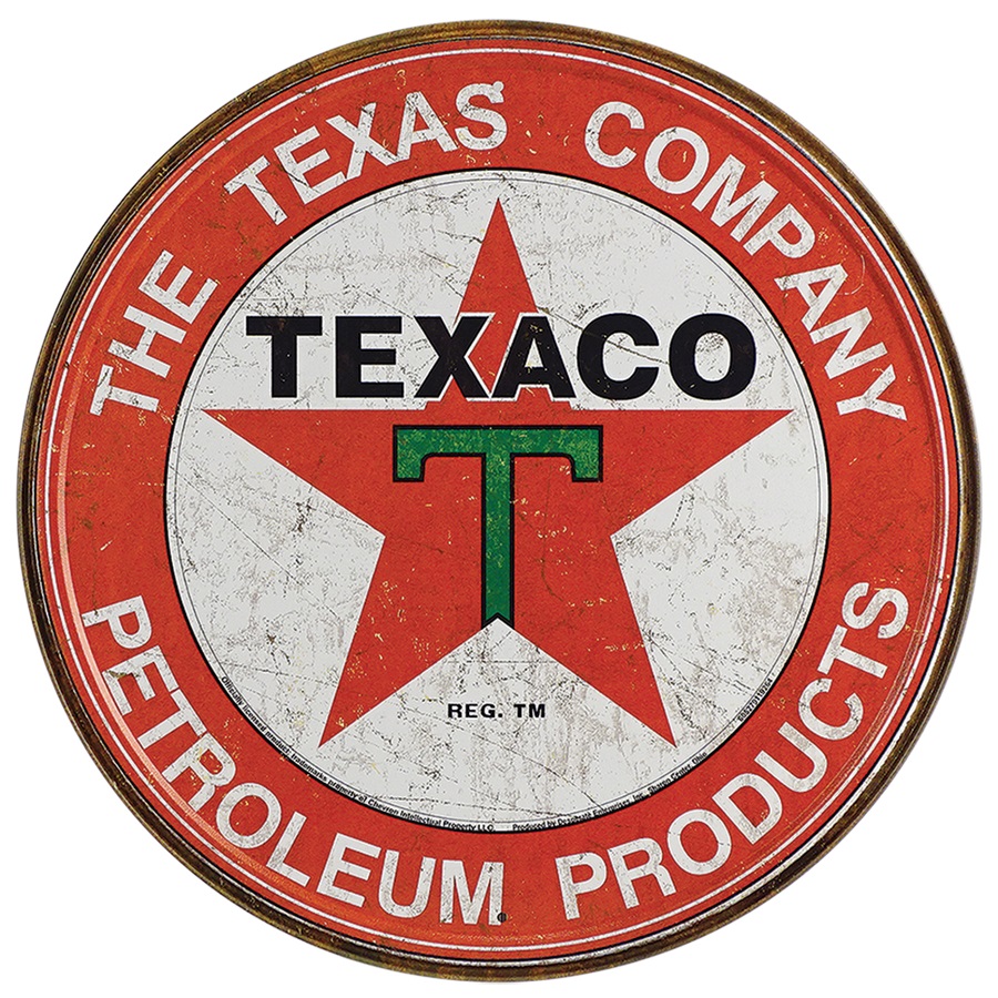 Texaco Company Aluminum-Style Sign - 11-3/4" Dia