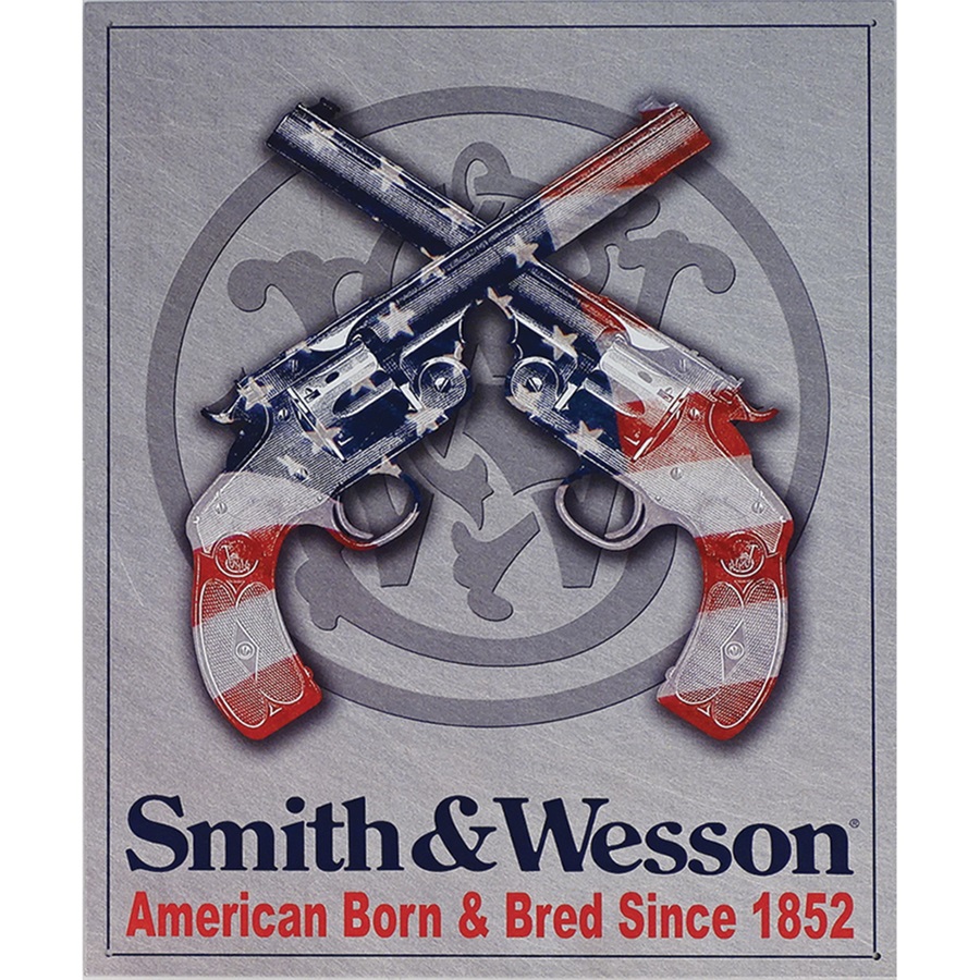 S&W American Born Tin Sign - 12-1/2"W x 16"H