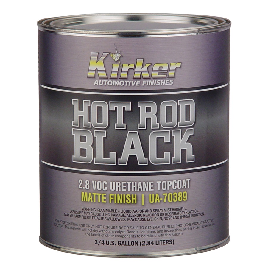 Kirker Hot Rod Black - Urethane Topcoat, Matte Finish, .75 Gal