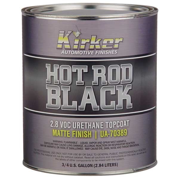 Kirker Hot Rod Black - Urethane Topcoat, Matte Finish, .75 Gal