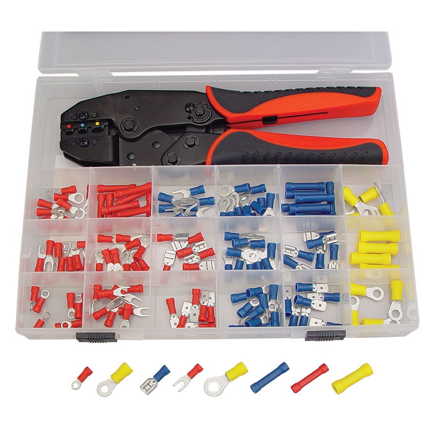 151-Pc Ratcheting Crimper Kit