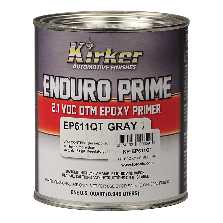 Kirker 2.1 VOC Enduro Prime Epoxy Primer (2K) DTM - Gray, Qt