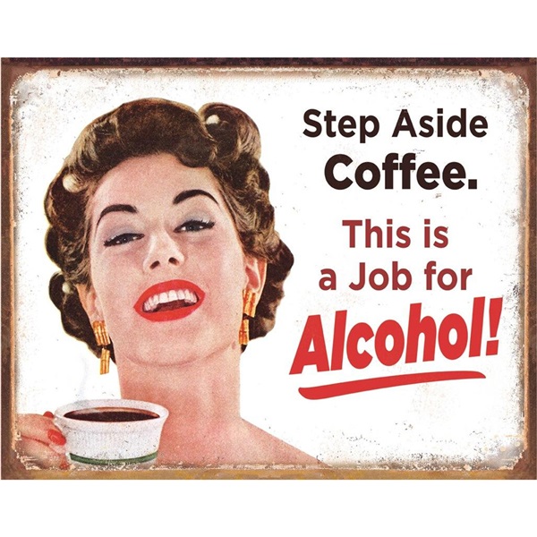 Step Aside Coffee Tin Sign - 16"W x 12-1/2"H