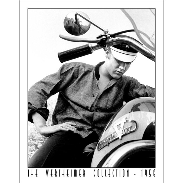 Wertheimer - Elvis on Bike Tin Sign - 12-1/2"W x 16"H