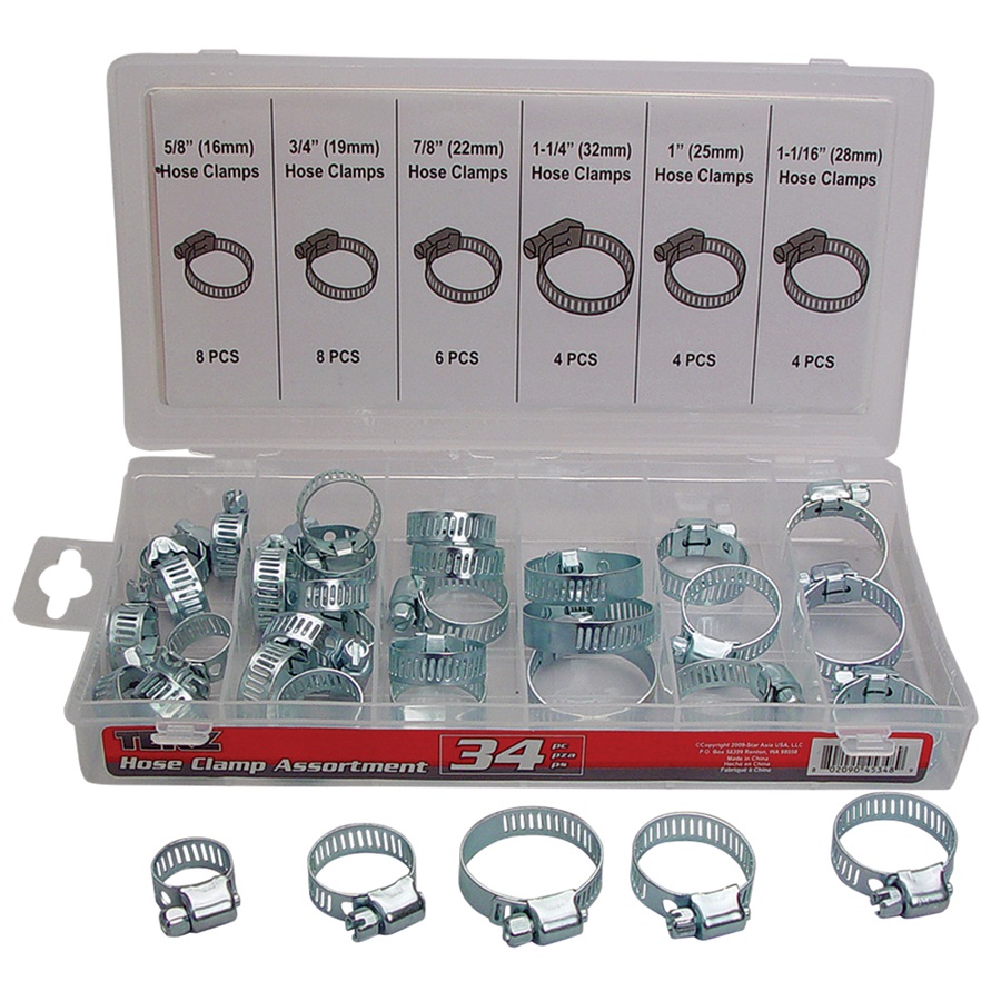 34-Pc Hose Clamp Assortment