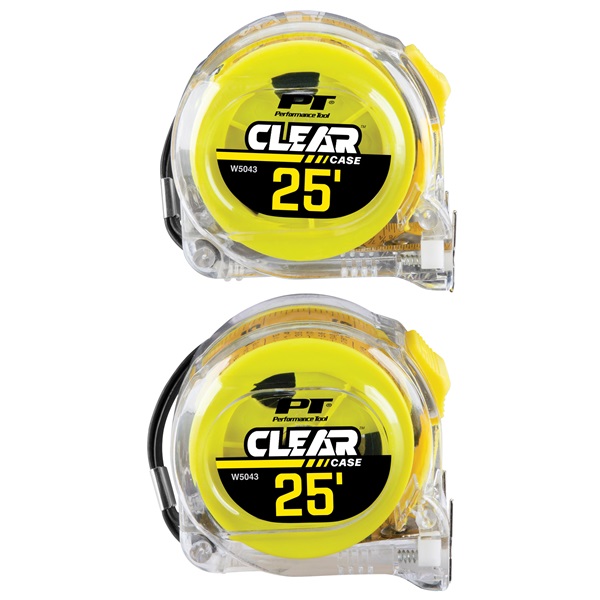 Performance Tool® 2-Pack 25 ft x 1" Clear Tape Measure