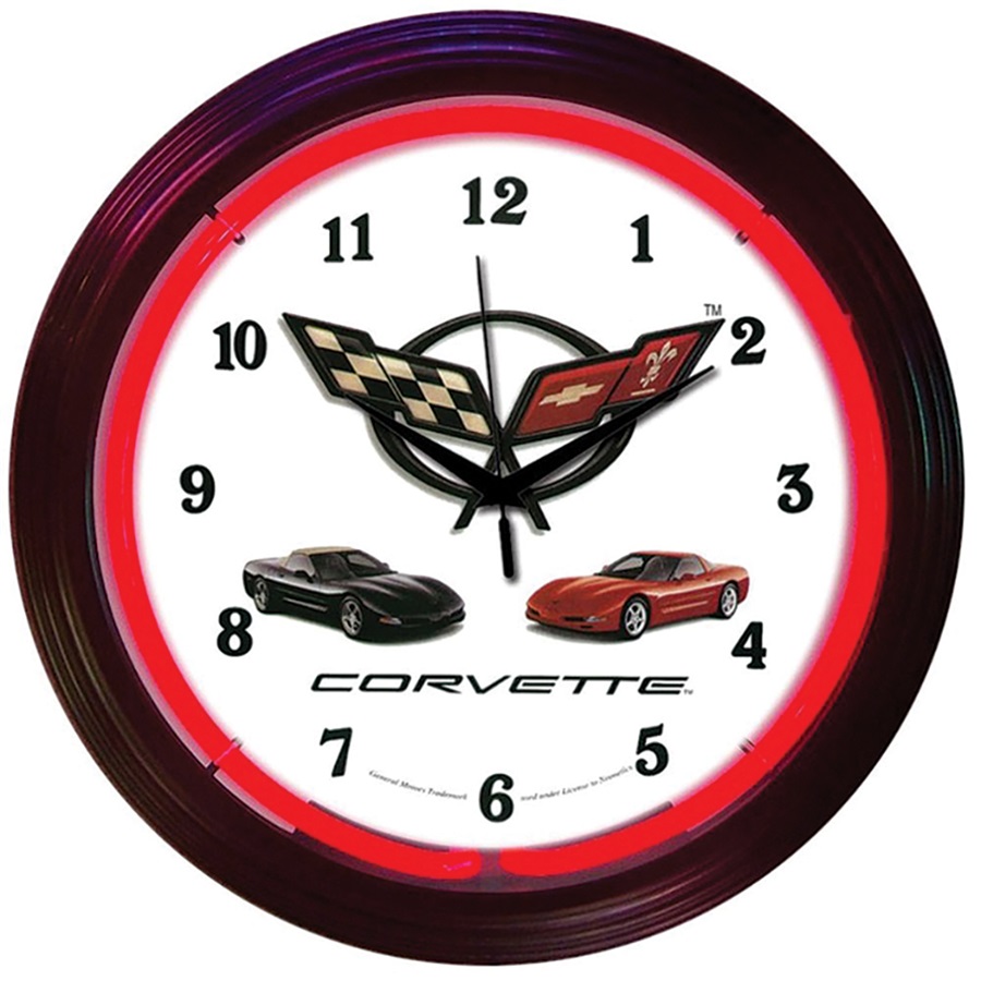 Corvette C5 Neon Wall Clock