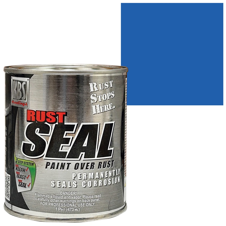 KBS RustSeal Gloss Safety Blue Rust Preventive Coating, Pint