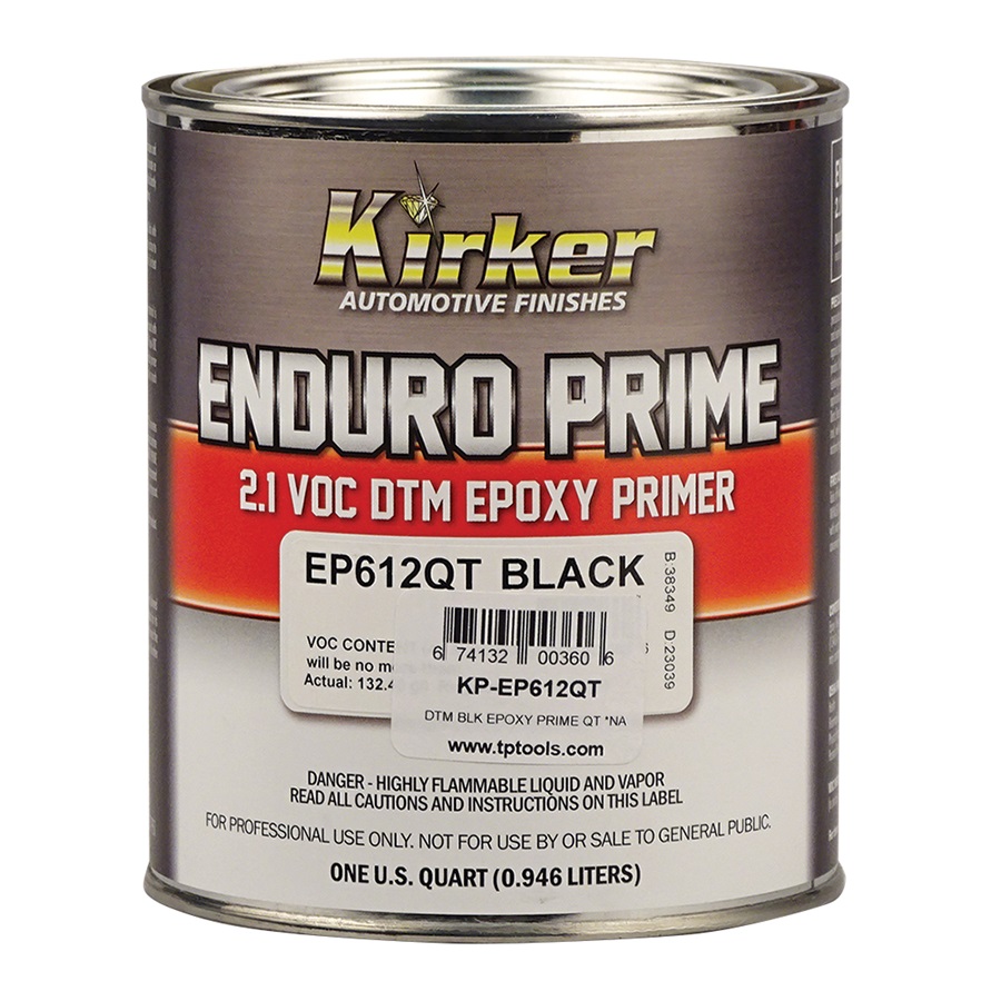 Kirker 2.1 VOC Enduro Prime Epoxy Primer (2K) DTM - Black, Qt