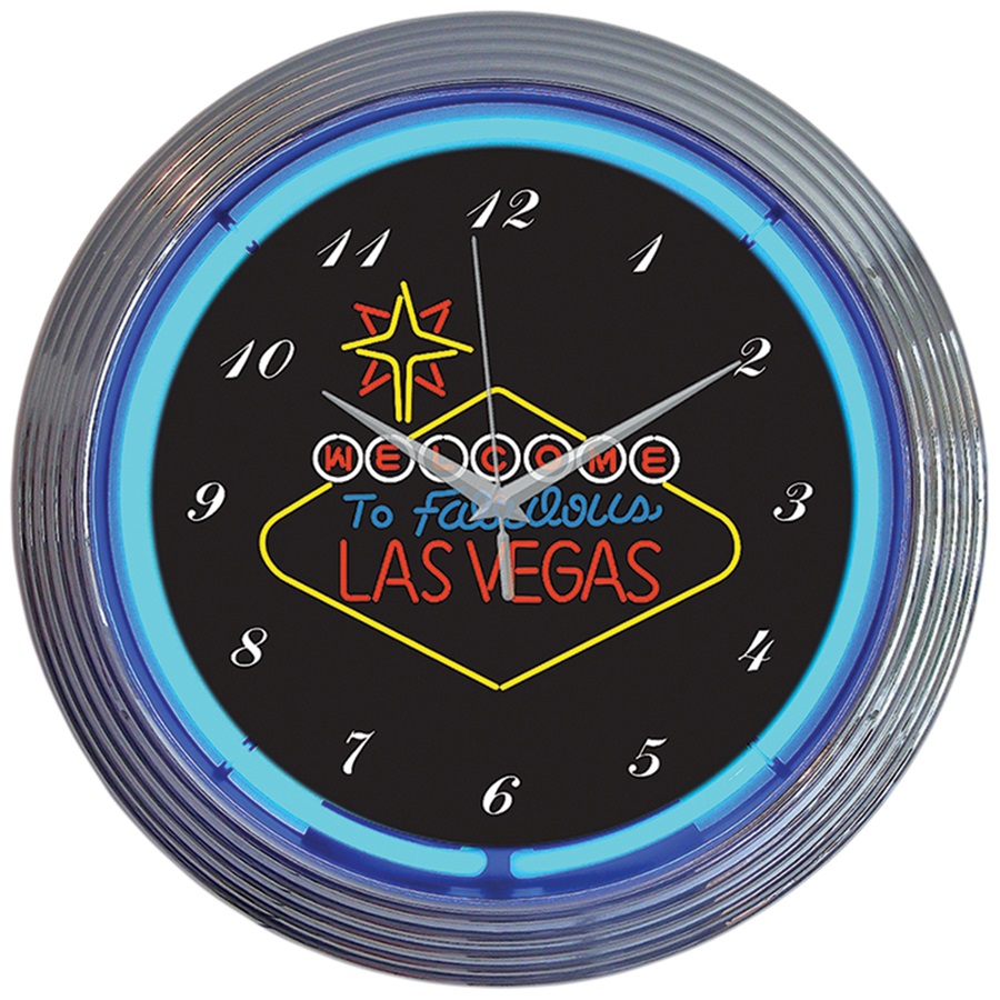 Las Vegas Sign Neon Wall Clock