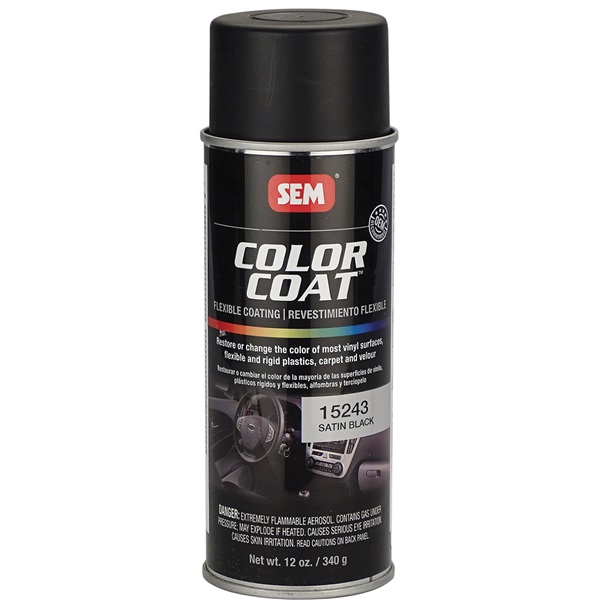 SEM® Color Coat Flexible Coating - Satin Black, 12 oz