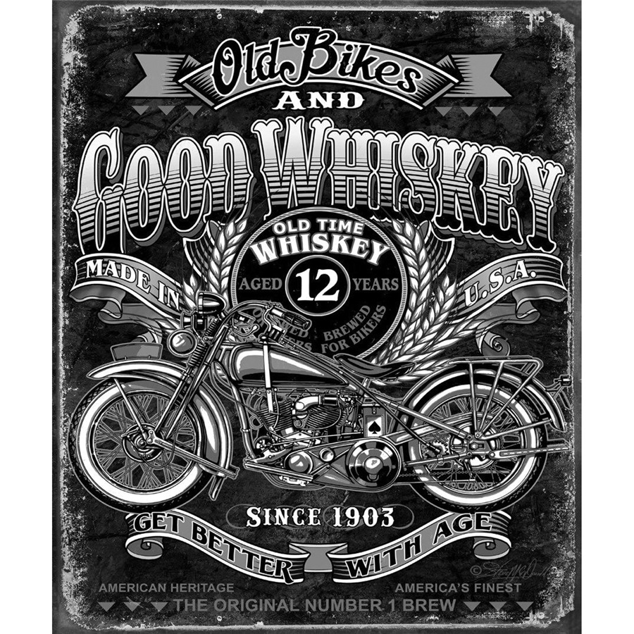 Good Whiskey Tin Sign - 12-1/2"W x 16"H