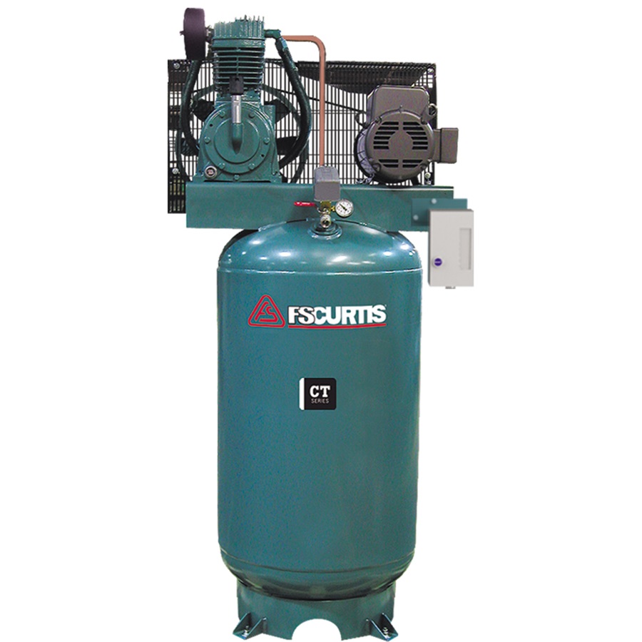 FS-Curtis 5HP, 2-Cyl, 2-Stage 80-Gal H.D. Air Compressor