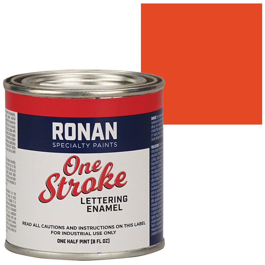 RONAN One Stroke Lettering Enamel Paint - Bright Orange