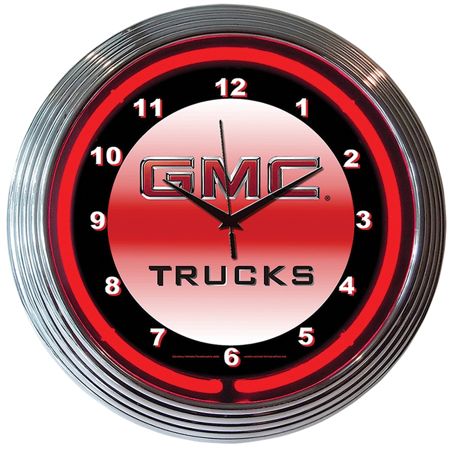 GMC Trucks Neon Wall Clock