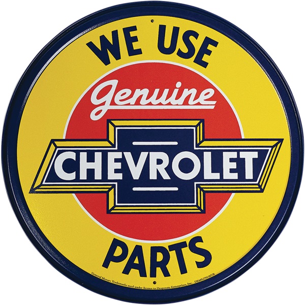 Genuine Chevrolet Aluminum-Style Sign - 11-3/4" Dia