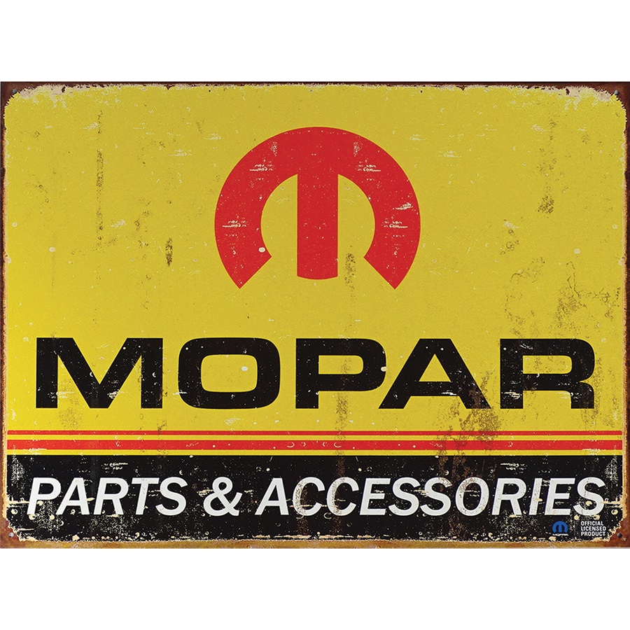 Mopar Logo Tin Sign - 16"W x 12-1/2"H