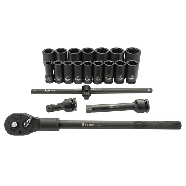 Titan™ 20-Pc 3/4" Drive 6-Point Impact Metric Socket Set