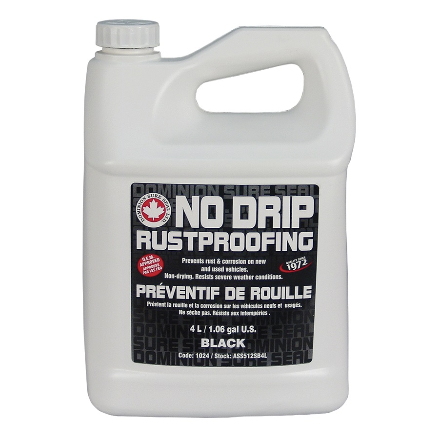 Dominion Sure Seal Spray-On NO DRIP Rustproofing - Black, 1.06 Gal