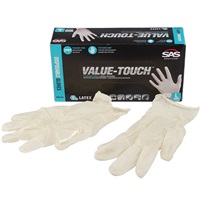 SAS&#174; VALUE-TOUCH™ Disposable Latex Work Gloves, Lrg