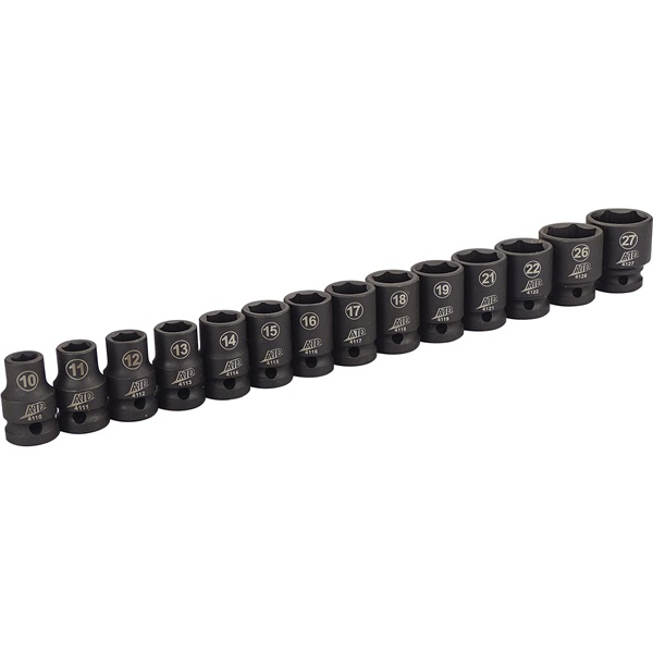 ATD 14-Pc 1/2" Drive 6-Pt Impact Socket Set - Metric